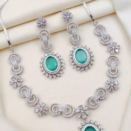 TIYARA Women Silver Jewellery Set-image-70