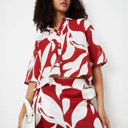 max Women Abstract Print Cotton Shirt Style Top-picture-18