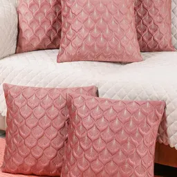 Feather Patterned Velvet Cushion Covers-43