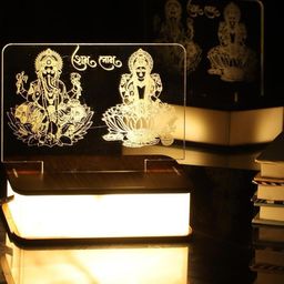 SOMIL Religious Printed Glass Rectangle Table Lamp-image-30