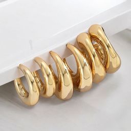Jewels Galaxy Contemporary Half Hoop Earrings-image-28