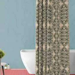ArtzFolio Black & Brown Printed Waterproof Shower Curtain-image-91