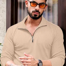 KAJARU Men Self Design Polo Collar T-shirt-picture-35
