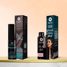 NOY Set Of 5 Makeup Combo- Lipstick- Foundation- Primer- Eyeliner- Mascara-6