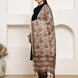 LOOM LEGACY Printed Dupatta with Zari image 3