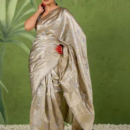 KALINI Woven Design Zari Silk Blend Banarasi Saree-picture-45