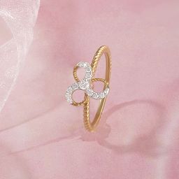Mia by Tanishq Women 14KT Gold & Diamond Finger Ring 2.2 g-image-81