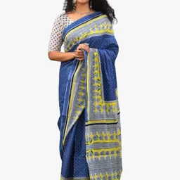 clothonus Block Print Pure Cotton Saree-picture-21