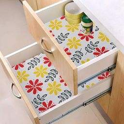 Kuber Industries White Set of 2 Water Resistant Shelf Liner Organisers-8