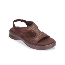 Mochi Embellished Block Sandals with Laser Cuts image 3