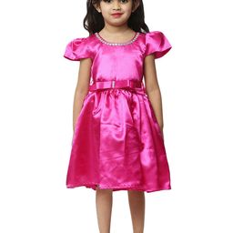 Wow Princess Cape Sleeve Satin A-Line Dress-image-33
