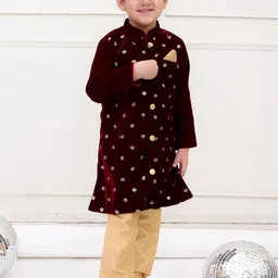 KID1Boys EmbroideredSherwani Set-34