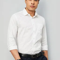max Spread Collar Roll-Up Sleeves Cotton Casual Shirt-image-98