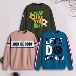 3PIN Boys Pack of 3 Printed Sweatshirt-image-33