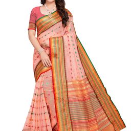 Moda Rapido Ethnic Motifs Woven Design Zari Kota Doria Manipuri Saree-image-86