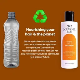 Souvenir Keratin & Argan Oil Sulphate Free Shampoo - 250 ml image 3