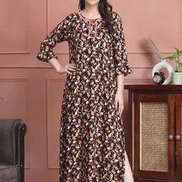 Claura Printed Maxi Nightdress-image-79