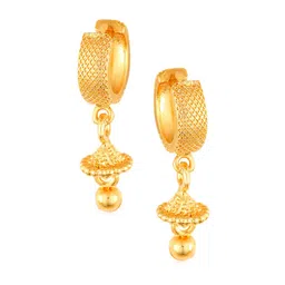 DIVASTRI Gold-Plated Circular Shaped Hoop Earrings-18