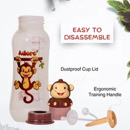 Adore The Character Hood Straw Sipper With Gravity Ball & Twin Handle 250ml image 4