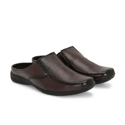 Azzaro Black Men Textured Formal Slip-On Shoes-image-88