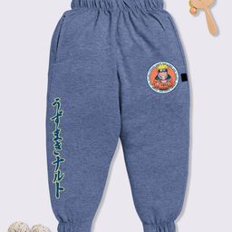 YK X Minute Mirth Boys Pure Cotton Naruto Printed Relaxed Fit Joggers-image-91