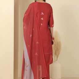 Anouk Women Ethnic Motifs Printed Regular Kurta with Trousers & With Dupatta image 4