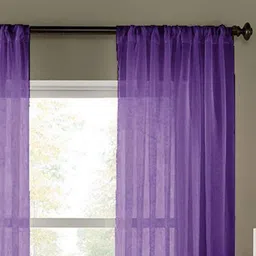 Dekor World Multicoloured Set of 2 Sheer Door Curtain image 4