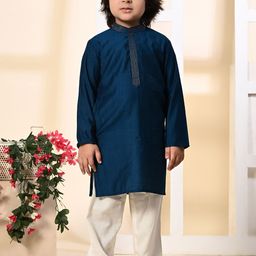 Muffin Shuffin Boys Yoke Design Regular Kurta with Trousers-46