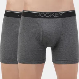 Jockey Men Pack of 2 Solid Charcoal Grey Trunks 8009-0205-picture-30