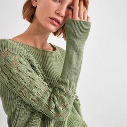 Trendyol Women Green Ribbed Pullover-image-23