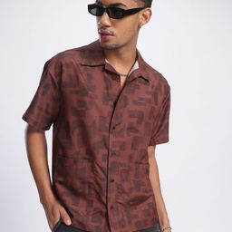 glitchez Utility Style Abstract Printed Shirt-image-76