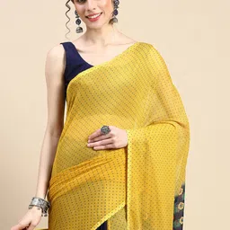 HERE&NOW Abstract Printed Pure Georgette Saree-picture-45