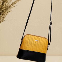Exotic Colourblocked Structured Sling Bag image 1