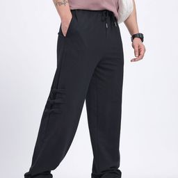 glitchez Men Mid-Rise Knot Detail Relaxed Fit Track Pants-image-45