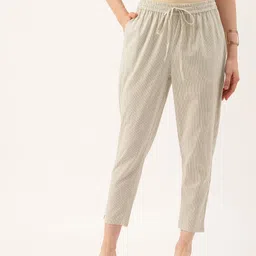 AMUKTI Striped Easy Wash Trousers-image-62