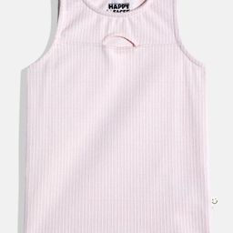 Happy Faces Kids Girls Striped Pure Cotton T-Shirt-image-44