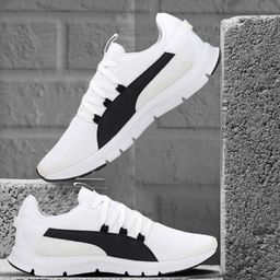 Puma Men White & Black Woven Design Ealing Running Shoes-46