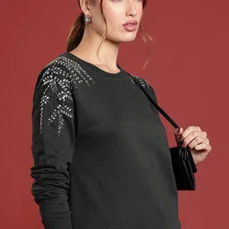 all about you Long Sleeves Studded Embellished Sweatshirt-image-15