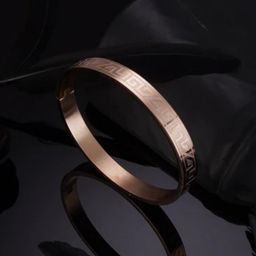 MYKI Unisex Rose Gold-Plated Stainless Steel Kada Bracelet-image-67