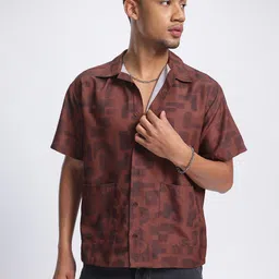 glitchez Utility Style Abstract Printed Shirt image 2