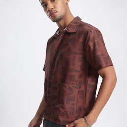 glitchez Utility Style Abstract Printed Shirt image 4