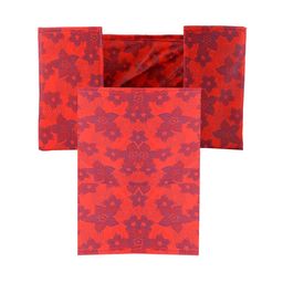 Kuber Industries Set Of 4 Red Metallic Printed Shirt Stacker Organisers With Handles image 5