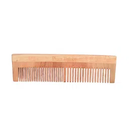 PURRPALAX Organic Neem Wood Comb -Brown-18