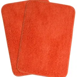 Saral Home Orange Microfibre 1150 GSM Bath Mats - Set of 2-image-99