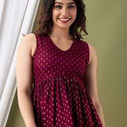 CELEBRAVO Women Ethnic Printed V-Neck Top-image-83