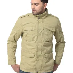 Woodland Light Olive Full Sleeves Denim Jacket-image-82