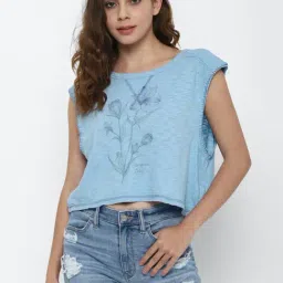 American Eagle Outfitters Blue Printed Top-picture-13