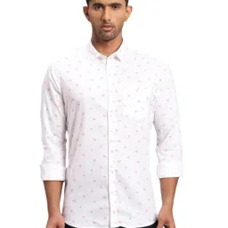 Colorplus White Cotton Regular Fit Printed Shirts-picture-27