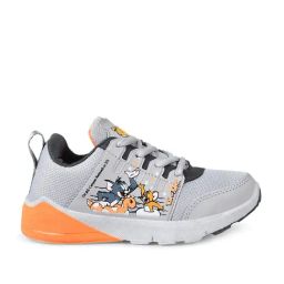 Campus Kids Grey & Orange Running Shoes-image-40