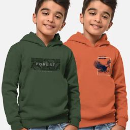 HELLCAT Orange & Green Printed Full Sleeves T-Shirt (Pack Of 2)-image-95